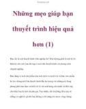 Những mẹo giúp bạn thuyết trình hiệu quả hơn (1)