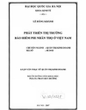 Luận văn Thạc sĩ Quản trị kinh doanh: Phát triển thị trường bảo hiểm phi nhân thọ ở Việt Nam