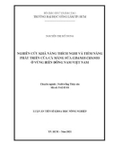 Luận án Tiến sĩ Khoa học Nông nghiệp: Nghiên cứu khả năng thích nghi và tiềm năng phát triển của cá Măng sữa (Chanos chanos) ở vùng biển Đông Nam Việt Nam