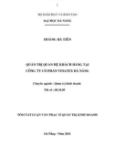 Tóm tắt luận văn thạc sĩ: Quản trị quan hệ khách hàng tại công ty cổ phần Vinatex Đà Nẵng