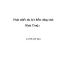 Luận văn: Phát triển du lịch bền vững tỉnh Bình Thuận