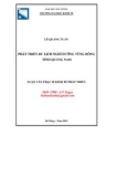 Luận văn Thạc sĩ Kinh tế phát triển: Phát triển du lịch nghỉ dưỡng vùng Đông tỉnh Quảng Nam