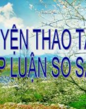 Bài giảng Ngữ văn 11: Luyện thao tác lập luận so sánh