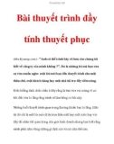 Bài thuyết trình đầy tính thuyết phục