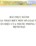 Bài giảng Công nghệ 7 bài 14: Thực hành nhận biết một số loại thuốc và nhãn hiệu của thuốc trừ sâu bệnh hại