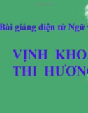 Bài giảng Ngữ văn 11 tuần 3: Đọc thêm: Vịnh khoa thi hương