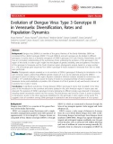 Báo cáo y học: Evolution of Dengue Virus Type 3 Genotype III in Venezuela: Diversification, Rates and Population Dynamics