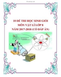 10 đề thi học sinh giỏi môn Vật lí lớp 8 năm 2017-2018 có đáp án