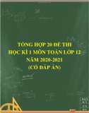 Tổng hợp 20 đề thi học kì 1 môn Toán 12 năm 2020-2021 (Có đáp án)