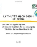 Bài giảng Lý thuyết mạch điện 1 - TS. Nguyễn Việt Sơn