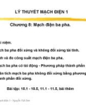 Bài giảng Lý thuyết mạch điện 1 - Chương 8: Mạch điện ba pha