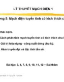 Bài giảng Lý thuyết mạch điện 1 - Chương 5: Mạch điện tuyến tính có kích thích chu kỳ