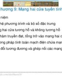 Bài giảng Lý thuyết mạch điện 1: Chương 9 - TS. Trần Thị Thảo