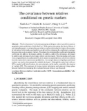 Báo cáo sinh học: The covariance between relatives conditional on genetic markers