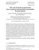 Báo cáo sinh học: The costs of breed reconstruction from cryopreserved material in mammalian livestock species