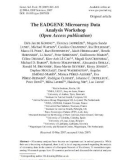 Báo cáo sinh học: The EADGENE Microarray Data Analysis Workshop (Open Access publication)