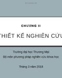 Bài giảng Phương pháp nghiên cứu khoa học: Chương 2 - Trường ĐH Thương Mại