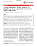 Báo cáo y học: ESR and NMR studies provide evidence that phosphatidyl glycerol specifically interacts with poxvirus membranes Jean-Claude D