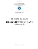 Đề cương bài giảng Tiếng Việt thực hành