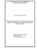 Sáng kiến kinh nghiệm THPT: Giúp học sinh lớp 12 nâng cao năng lực viết đoạn văn nghị luận xã hội trong kì thi Trung học phổ thông quốc gia