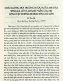 Chất lượng môi trường nước suối Tam Đảo, sông Cà Lồ và thành phần các họ động vật không xương sống cỡ lớn