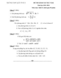 Đề thi khảo sát đầu năm năm có đáp án môn: Toán 11 - Trường THPT Quế Võ số 3 (Năm học 2011-2012)