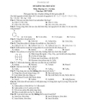 Đề kiểm tra HK2 môn Hóa học 11 năm 2018 có đáp án
