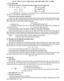 Tóm tắt lý thuyết Vật lí lớp 11: Chủ đề - Công của lực điện. Điện thế. Hiệu điện thế. Tự điện
