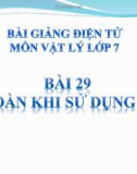 Bài giảng Vật lý 7 bài 29: An toàn khi sử dụng điện