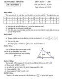 Đề thi giữa học kỳ 2 môn Toán lớp 7 năm 2021-2022 - Trường THCS Tân Định