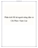 Bài văn mẫu lớp 12: Phân tích Đề tài người nông dân và Chí Phèo - Nam Cao