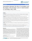 Báo cáo khoa học: Associations between the time of conception and the shape of the lactation curve in early lactation in Norwegian dairy cattle