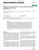 báo cáo khoa học: Assessing and improving needle exchange programs: gaps and problems in the literature