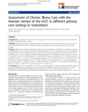 báo cáo khoa học: Assessment of Chronic Illness Care with the German version of the ACIC in different primary care settings in Switzerland