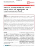 Báo cáo y học: Increase of aqueous inflammatory factors in macular edema with branch retinal vein occlusion: a case control study