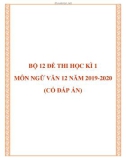 Bộ 12 đề thi học kì 1 môn Ngữ văn 12 năm 2019-2020 (có đáp án)