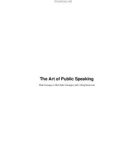 The Art of Public Speaking