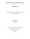 Master's thesis of Civil Engineering: Experimental study of the hydraulic behaviour of Melbourne silt