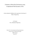 Master's thesis of Engineering: Evaluation of brick kiln performances using computational fluid dynamics (CFD)