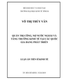 Luận án tiến sĩ Kinh tế: Quản trị công, nợ nước ngoài và tăng trưởng kinh tế tại các quốc gia đang phát triển