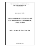 Luận văn Thạc sĩ Chính sách công: Thực hiện chính sách giảm nghèo bền vững trên địa bàn huyện Tiên Phước, tỉnh Quảng Nam