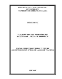 Doctor of Philosophy thesis in Theory and methodology of English language teaching: Teaching english prepositions - A cognitive linguistic approach