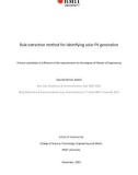 Master's thesis of Engineering: Rule extraction method for identifying solar PV generation