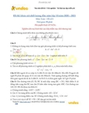 Đề khảo sát chất lượng đầu năm môn Toán lớp 10 năm học 2020-2021 (Đề số 4)