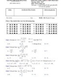 Đề kiểm tra 15 phút lần 5 môn Toán lớp 11 NC năm 2016-2017 - THPT Hàm Thuận Bắc - Mã đề 132