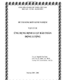 SKKN: Ứng dụng định luật bảo toàn động lượng