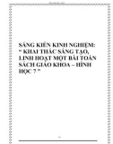 SKKN: Khai thác sáng tạo, linh hoạt một bài toán sách giáo khoa – Hình học 7