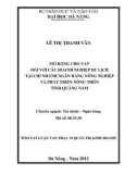 Tóm tắt luận văn thạc sĩ: Mở rộng cho vay đối với các doanh nghiệp du lịch chi nhánh ngân hàng nông nghiệp và phát triển nông thôn tỉnh Quảng Nam