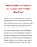 Phân tích giá trị hiện thực sâu sắc của đoạn trích Vào phủ chúa Trịnh