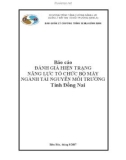 Báo cáo 'Đánh giá hiện trạng năng lực tổ chức bộ máy ngành tài nguyên môi trường của tỉnh Đồng Nai'